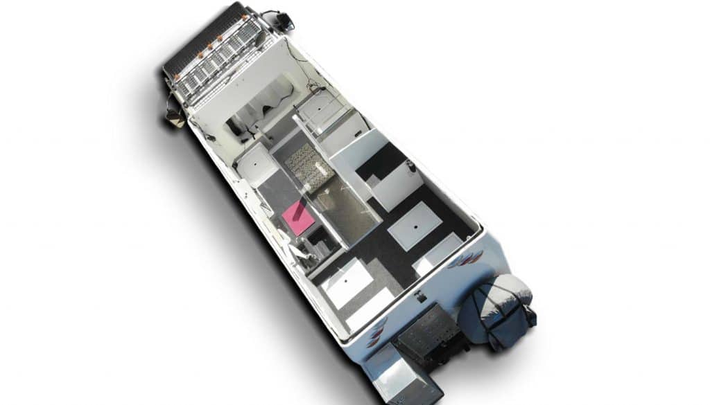 Top view of the EarthCruiser FX interior