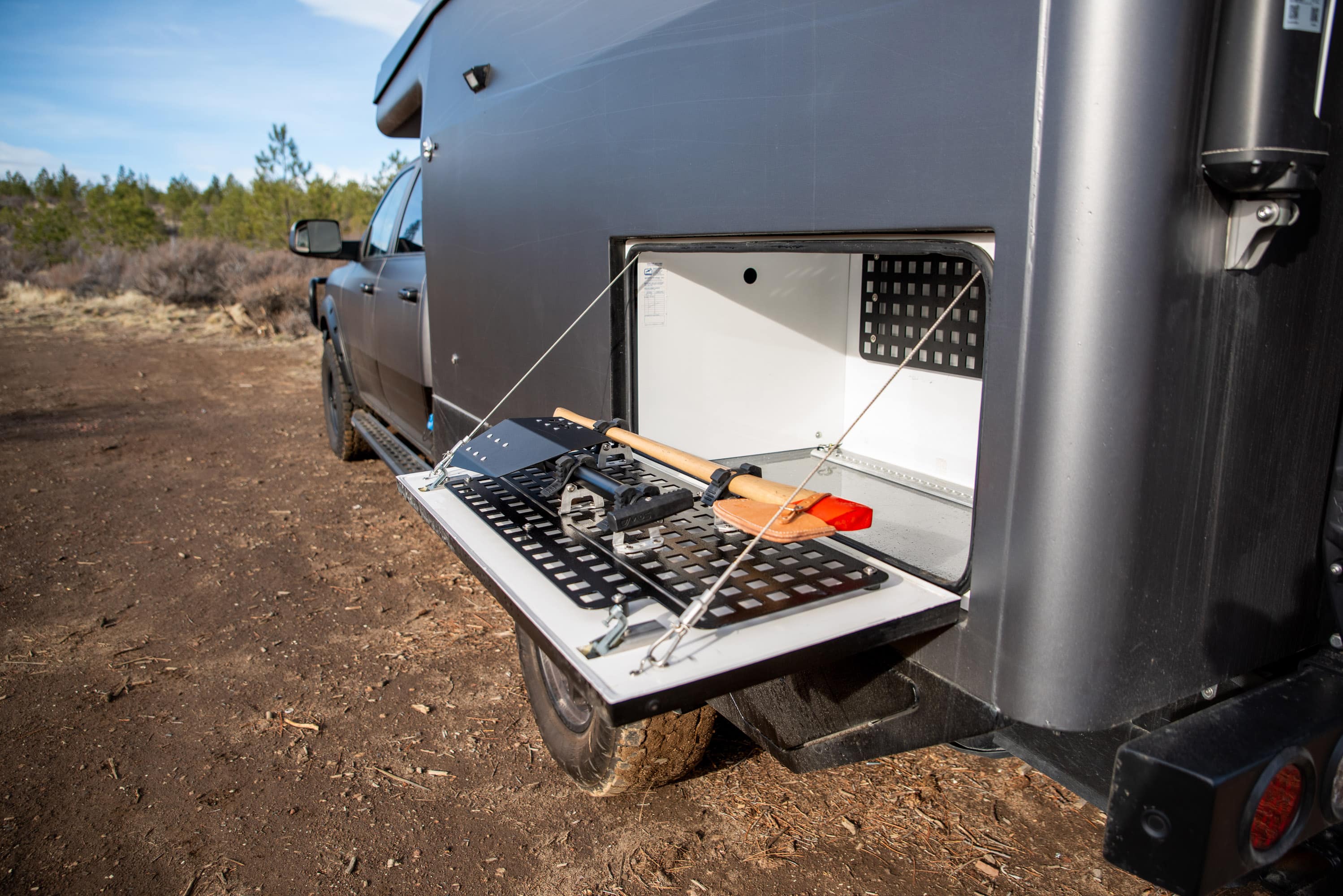 custom molle panel on access door